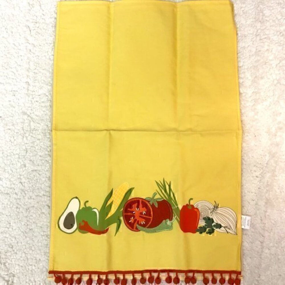 C.R. Gibson Decorative Vegetable Design Kitchen Towels - Set of 2